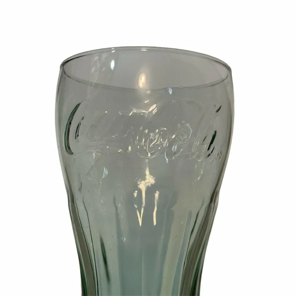 Vintage Coke Glass Genuine‎ Coca-Cola Green 16 oz
